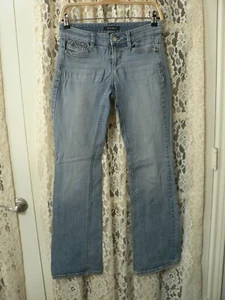 *WHITE HOUSE BLACK MARKET NOIR WOMEN SZ 2R (29x32) JEANS-7.5" LOW RISE-BOOTCUT - Picture 1 of 12