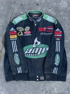 NASCAR Dale Earnhardt Jacket Jr NATION AMP Energy Racing Coat Mens 3XL Patches - Picture 1 of 10
