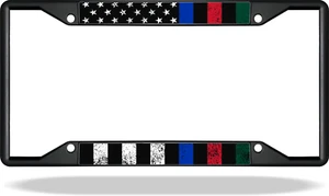 Marco de placa negra militar de bomberos de la policía - Imagen 1 de 1