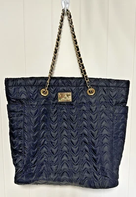 Koret Large Black Quilted Shoulder Bag Tote Gold Chain - Image 1 of 4