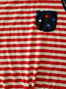 "Celebrate" Patriotic ~ Tie Tank Top w/Stars & Stripes ~ Girl's Size XXL (18) - Picture 1 of 5