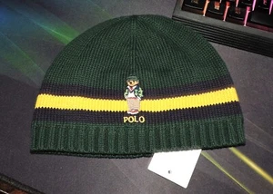 Berretto/Cappello Ralph Lauren Neonato Maglia Nuovo con etichette - LE "Casual Dressed Bear" 9M-24M - Foto 1 di 4