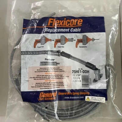 GENERAL FLEXICORE  25’x1/4” Flexicore Cable with Double  DownHead - Image 1 of 2