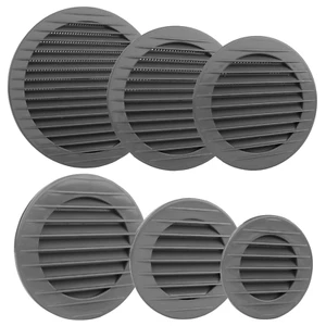 Rejilla de ventilación gris insectos ventilación redonda aire de escape ventilación trasera - Imagen 1 de 34