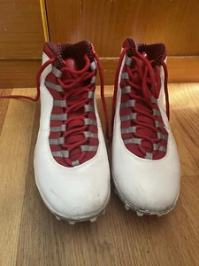 Jordan 10 TD Mids Gym Red Size 12 Football Cleats - Picture 1 of 6
