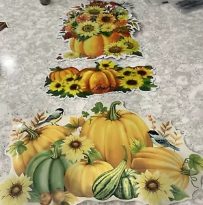 3 Piece Large Garage/refrigerator Door Magnets Decoration Fall - Picture 1 of 4