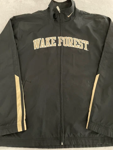 Nike Wake Forest Full-Zip Black Gold Jacket Coat Rain Warm Adult XL 1022c Cover