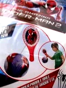 Marvel Comics Spider-Man Spiderman Super Paddle Ball mit 5" Ball - Brandneu! - Bild 1 von 1