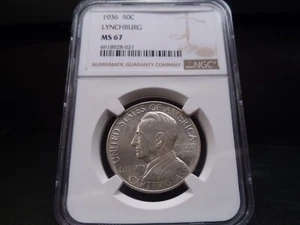 1936 MS67 Lynchburg Silver Commemorative NGC Certified Superb Gem - Picture 1 of 8