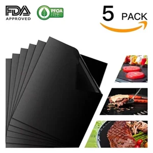 5 pezzi tappetini per barbecue antiaderenti tappetino per barbecue base per barbecue pellicola per barbecue universale DE - Foto 1 di 15