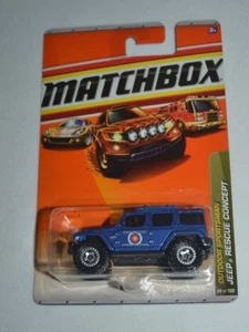  2010 MATCHBOX OUTDOOR SPORTSMAN JEEP RESCUE CONCEPT BLAU 98/100  - Bild 1 von 2