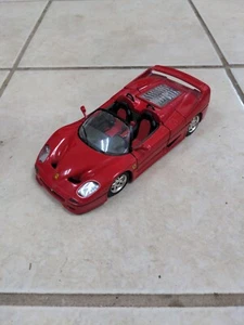 Vintage Burago 1995 Ferrari F50 1:24 Scale Diecast Red Model Sports Car Roadster - Picture 1 of 13