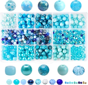 Crystal Glass Bead Kit - 1000Pcs Assorted Beads for Jewelry Making, Including 10 - Picture 1 of 5