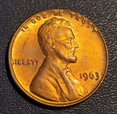 1963-P Lincoln Penny DDO Red    - Image 1 of 4
