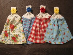 (4) Set Pioneer Woman Crochet Top Kitchen Towels Sweet Rose - Picture 1 of 7