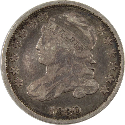 1830 Small 10C Capped Bust Dime F Fine 89.24% Silver 10c SKU:I7730 Cover