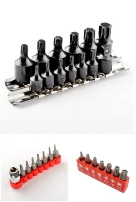 3/8" & 1/4" Impact Star Bit Hex Bit Tamper Sockets 5 Point SecurityHole Satr Bit - Image 1 of 4