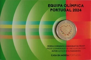#RM# 2 EURO PROOF GEDENKMÜNZEN PORTUGAL 2024 - OLYMPIC TEAM - Bild 1 von 3