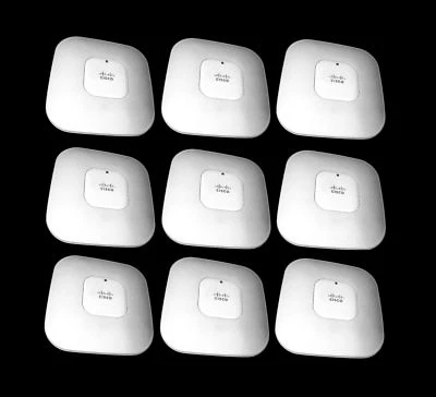 9x Lot Cisco AIR-LAP1141N-A-K9 54Mbps Single Band Controller Based 802.11g/n POE - Image 1 of 4