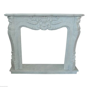 Fireplace Style Louis XVI White Marble Classic Stone Carrara - Picture 1 of 1