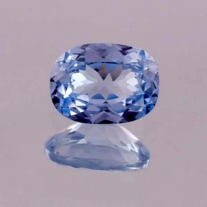 3.85 Ct Natural Blueish AQUAMARINE Cushion Cut Loose Gemstone Certified 8x10 MM - Picture 1 of 4