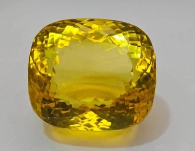 Yellow Topaz Natural Cushion Cut  400+ Ct EGL Certified Loose Gemstone - Image 1 of 4