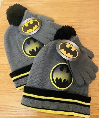 DC Comics Batman Gorro Tobogán y Guantes Niños Talla Única Se Adapta a la mayoría de 2 Juegos Foto 1 de 4