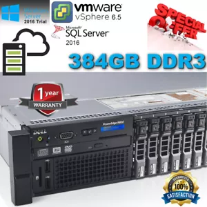 Dell PowerEdge R820 4x Xeon E5-4650v2 2.40Ghz 40-CORE 384GB DDR3 8x300GB 10K SAS - Picture 1 of 8
