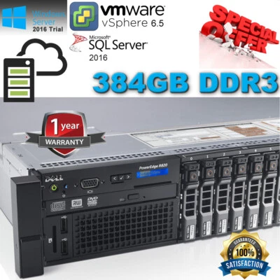 Dell PowerEdge R820 4x Xeon E5-4650v2 2.40Ghz 40-CORE 384GB DDR3 8x300GB 10K SAS - Image 1 of 4