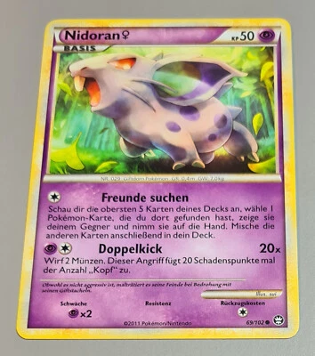 Nidoran [F] # 69/102 Common HS Triumph (Triumphant) 2010-11 Pokemon Deutsch Mint - Bild 1 von 3