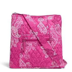 Bandolera VERA BRADLEY GRANDE HIPSTER “PAISLEY ESTAMPADA” ROSA NUEVA CON ETIQUETAS - Imagen 1 de 6