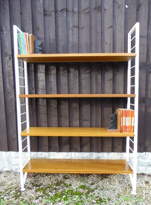 TEAK LADDERAX STUNNING BOOKCASE DISPLAY UNIT SHELVING VINTAGE RETRO STAPLES 60s - Image 1 of 4