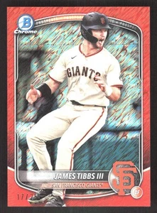 Bowman Chrome James Tibbs III 2025 naranja brillante 17/25 - Imagen 1 de 2