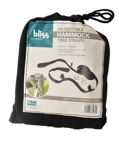 Bliss Adjustable Hammock Tree Straps Multi Tool Suspension System 300 lb Limit - Picture 1 of 5