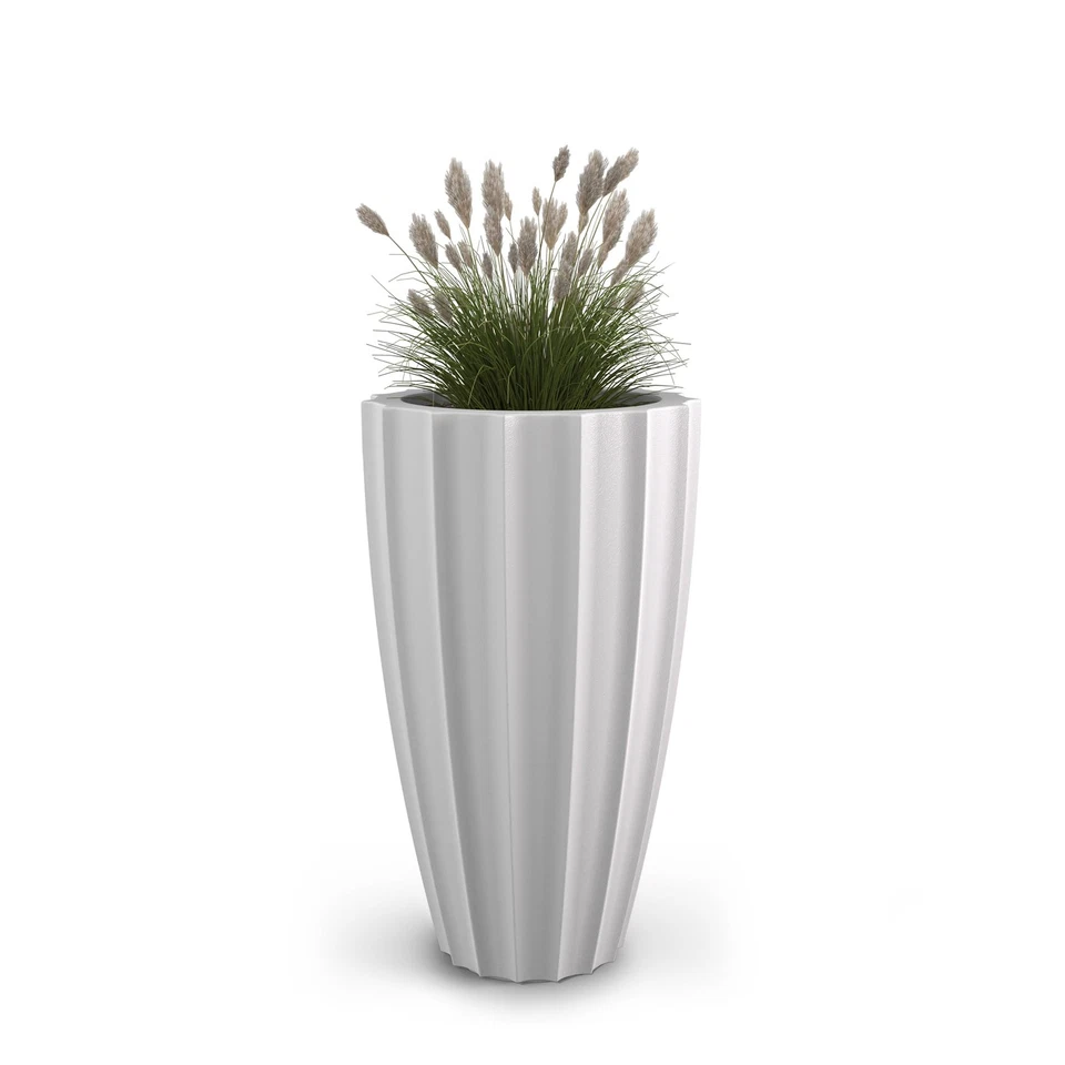 Inc. Sedona 28in Tall Planter - White - 16in Dia x 28in H - with 6.6 Gallon B... - Image 1 of 4
