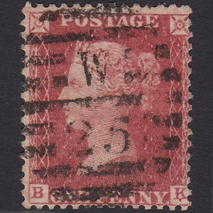 R21_26 GB QV 1861 1d ROSE-RED PLATE R16 SGC13(3) BK FU DOTTED CIRCLE W25 - Picture 1 of 2