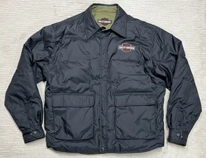 Harley Davidson Puffer Daunenjacke Mantel Motorrad Wende Herren XXL - Bild 1 von 4