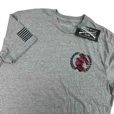 Nueva Camiseta Gráfica Para Hombre Estilo Grunt "This We'll Defend" Grande Gris Foto 1 de 4