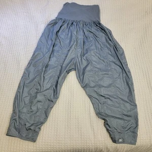 Anthropologie DAILY PRACTICE Seamed HAREM PARACHUTE SILKY Pants SLATE M READ - Picture 1 of 15
