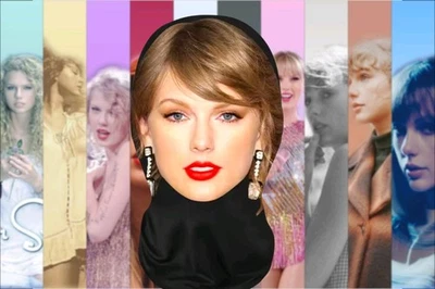 💋Taylor Swift Celebrity Breathable Mesh Face Mask Halloween Cosplay CD Swifties - Image 1 of 2