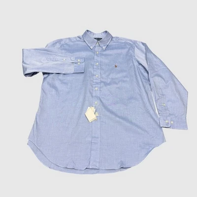 Новый Ralph Lauren рубашка на пуговицах мужской 16,5 32/33 синий плоть пони классический новый с Ярлыками - Изображение 1 из 4