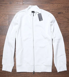 Armani Exchange $140 A|X Men's Embroidered Logo White Sweatshirt Sweat Jacket XL - Picture 1 of 15