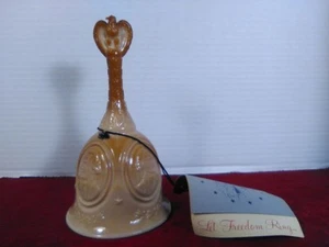 Fenton Art Glass Bicentennial Let Freedom Ring Bell Chocolate Card Sticker Marks - Picture 1 of 11