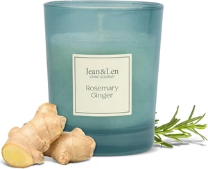 Jean&Len Candela Profumata Rosemary & Ginger, Realizzata a Mano, Con Profumo Fre - Foto 1 di 12