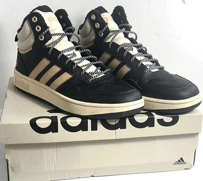 Adidas Hoops 3.0 Mid WTR Mens Shoes Sz 10 Fur Lined B-Ball Athletic Sneakers - Image 1 of 4