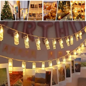 20 LEDs 3M Twinkle Star Photo Clip String Lights with Clips for Hanging Picture - Picture 1 of 20