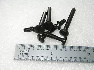 6-32 x 1" SCHRAUBENPFANNENKOPF SCHLITZ SCHWARZ OXID STAHL - 100 Stück - Bild 1 von 1