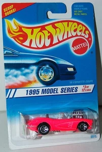 Hot Wheels 1995 New Model Series 3 of 12 '58 Corvette Coupe #341 - 7 Spokes MOC - Picture 1 of 1