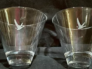 Grey Goose Martini Gläser schwerer Boden konisch 2er Set stiellos geprägt - Bild 1 von 5