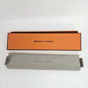 Boîte et pochette vides pour bracelet HERMES Apple Watch 44 mm encre/béton simple tour - Photo 1 sur 7